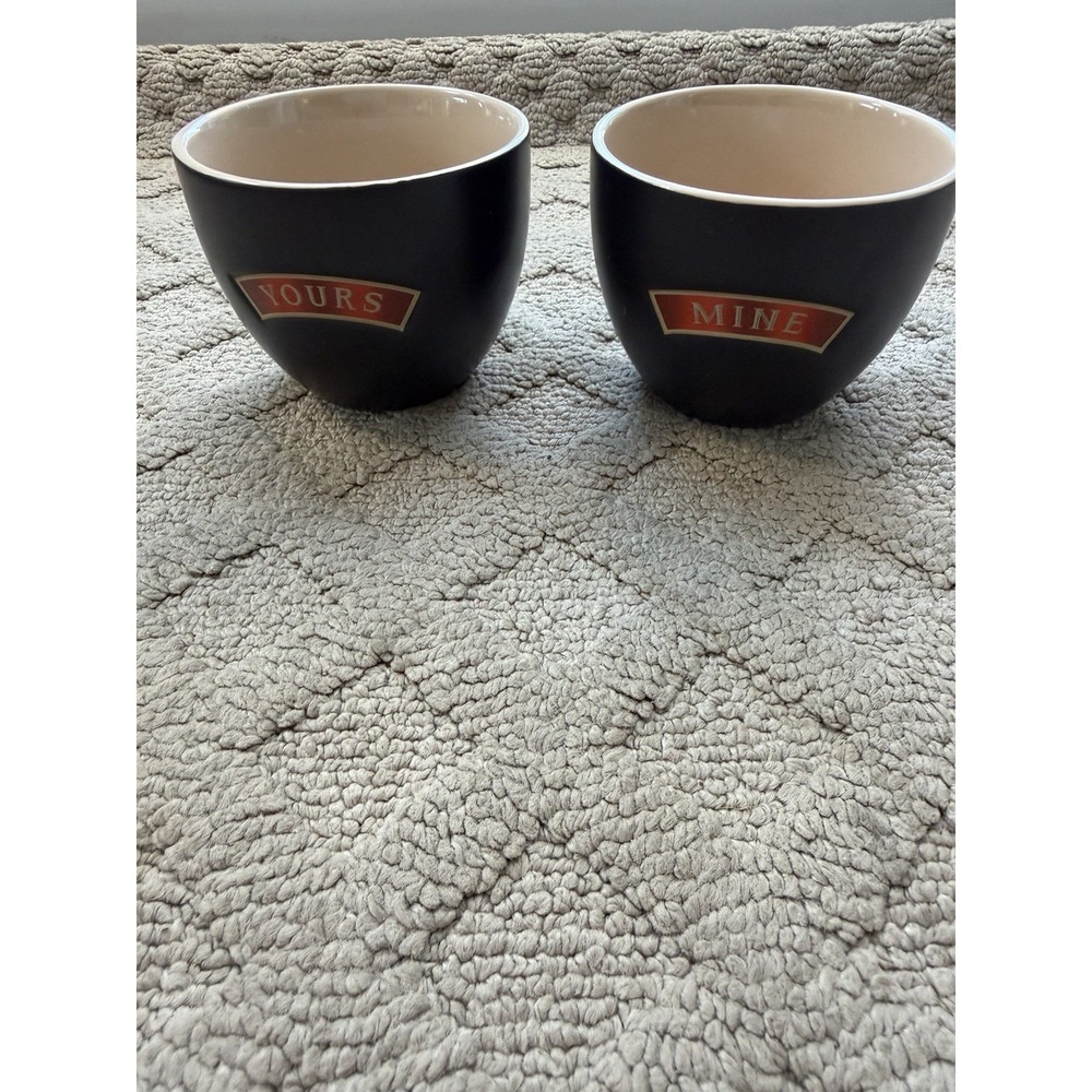 Bailey's Irish Cream MINE and YOURS Mugs Dessert Cups Bowl Ceramic